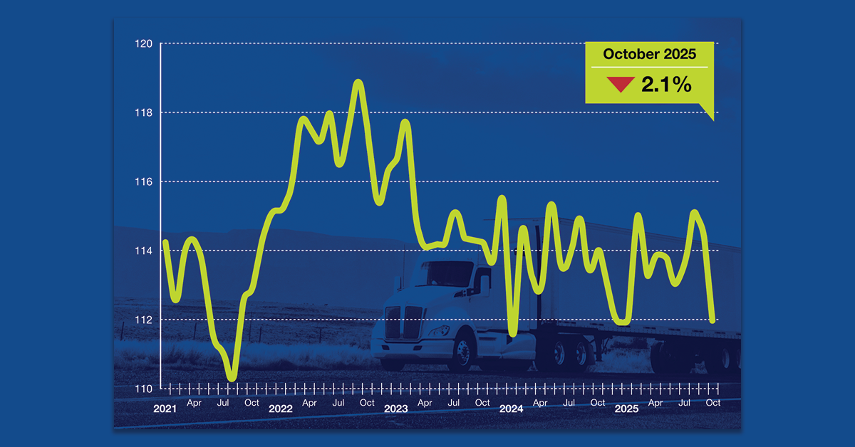 Truck Tonnage Fell 2.1% in October