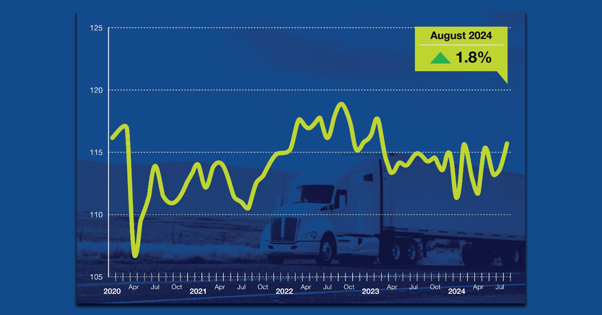 Truck Tonnage Index Increased 1.8% in August