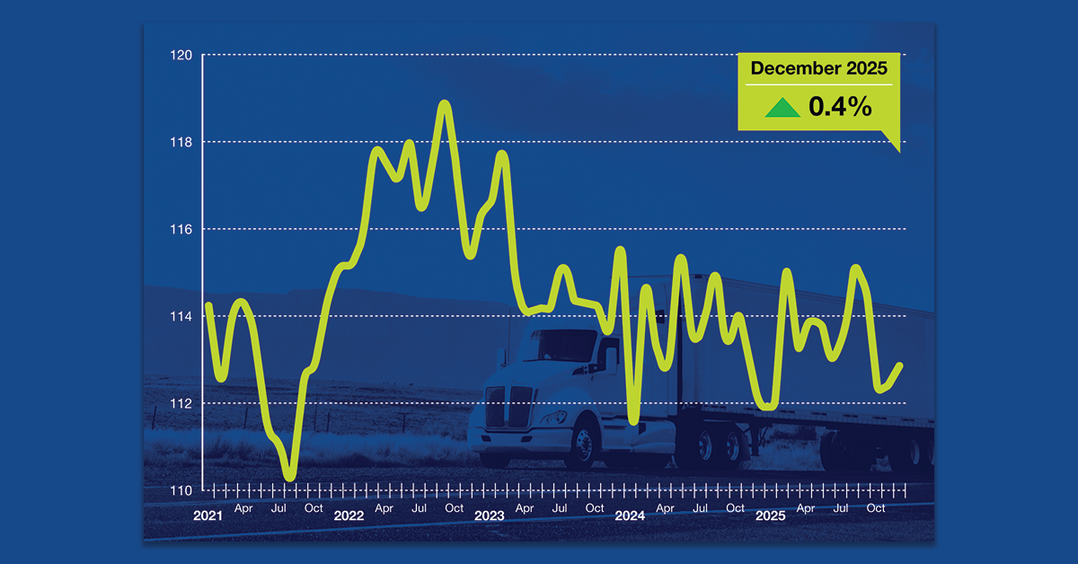 Truck Tonnage Rose 0.4% in December