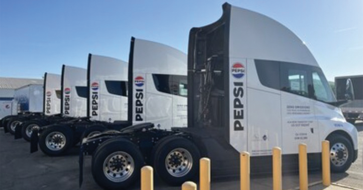 PepsiCo Beverages Expands California-Based EV Fleet