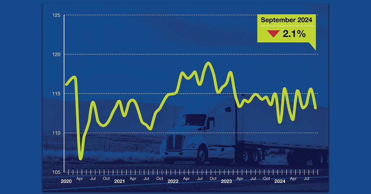 Truck Tonnage Index Decreased 2.1% in September