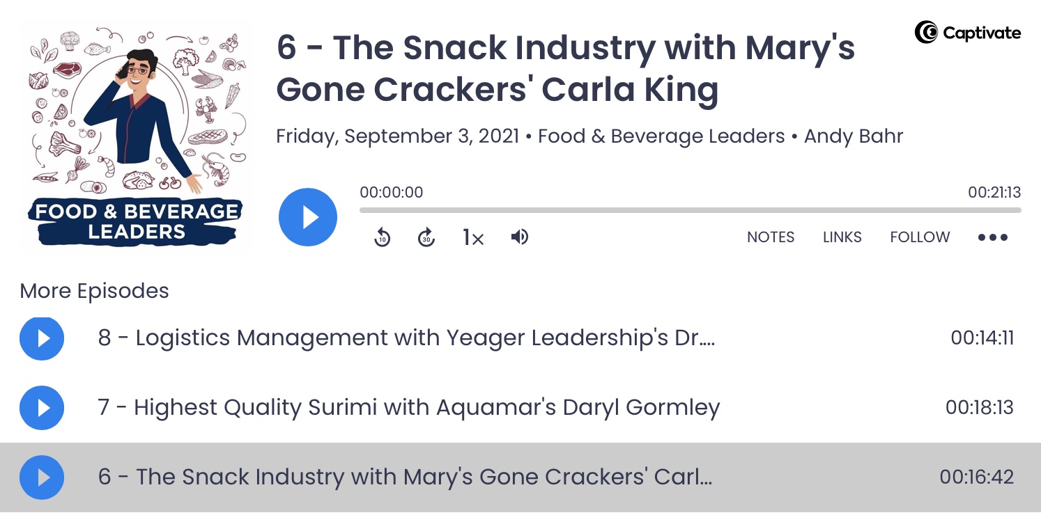 The Snack Industry with Mary's Gone Crackers' Carla King
